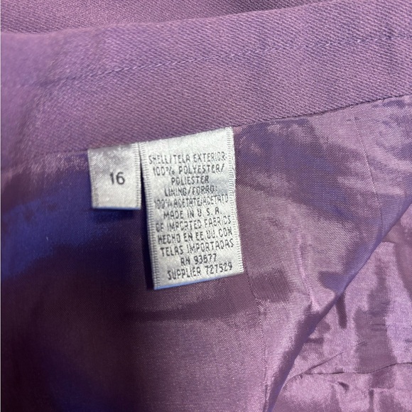 Jacqueline Ferrar Womens Sz XL Midipenxil Skirt Purple Pull-On Back Slit - Picture 6 of 7